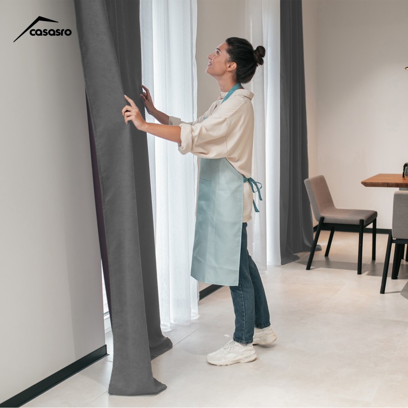 Set of 2 curtains, 140x245cm, Lux Velvet 335gr/sqm, Gray Set of 2 curtains, 140x245cm, Lux Velvet 335gr/sqm, Gray