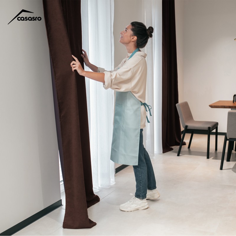 Set of 2 curtains, 140x245cm, Lux Velvet 335gr/sqm, Brown Set of 2 curtains, 140x245cm, Lux Velvet 335gr/sqm, Brown