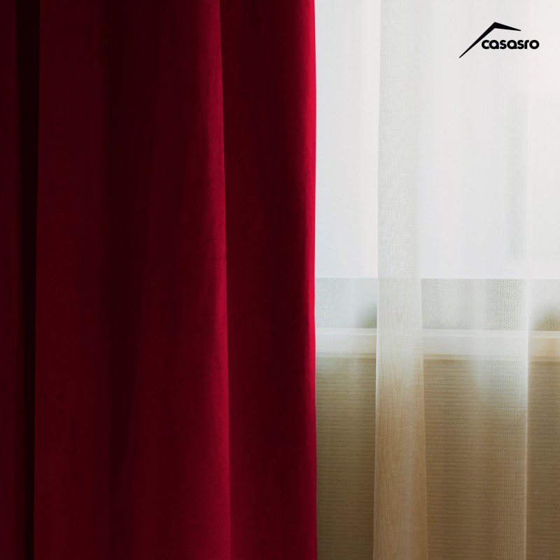 Set of 2 curtains, 140x245cm, Lux Velvet 335gr/sqm, Burgundy Set of 2 curtains, 140x245cm, Lux Velvet 335gr/sqm, Burgundy