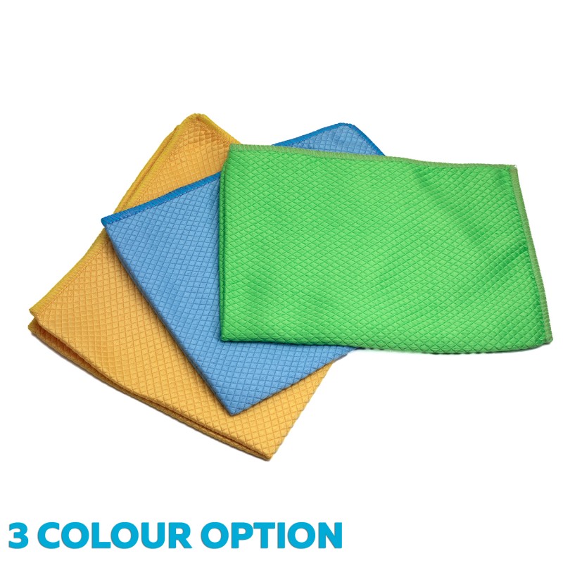 Microfiber cleaning cloth, 100% polyester, pack of 13, Diamond model, 30x40cm Microfiber cleaning cloth, 100% polyester, pack of 13, Diamond model, 30x40cm