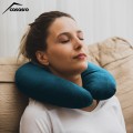 Travel pillow, Velvet, Blue, 33x33cm Travel pillow, Velvet, Blue, 33x33cm