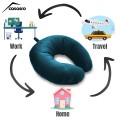 Travel pillow, Velvet, Blue, 33x33cm Travel pillow, Velvet, Blue, 33x33cm