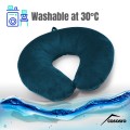 Travel pillow, Velvet, Blue, 33x33cm Travel pillow, Velvet, Blue, 33x33cm