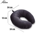 Travel pillow, Velvet, Anthracite, 33x33cm Travel pillow, Velvet, Anthracite, 33x33cm