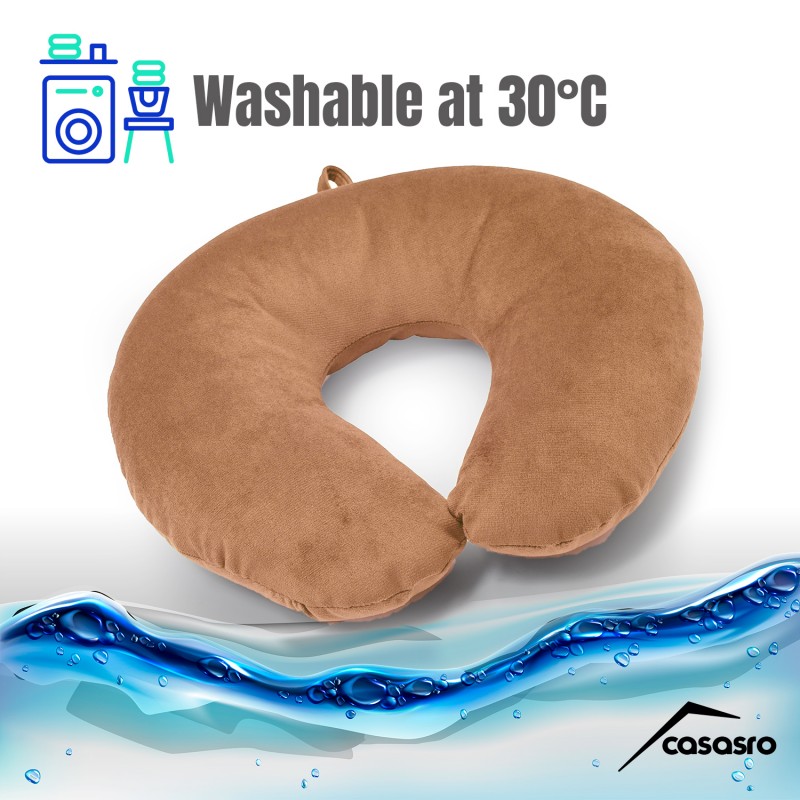Travel pillow, Velvet, Gold, 33x33cm Travel pillow, Velvet, Gold, 33x33cm