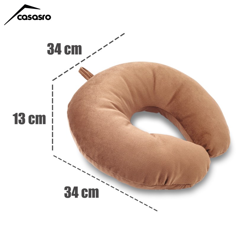 Travel pillow, Velvet, Gold, 33x33cm Travel pillow, Velvet, Gold, 33x33cm