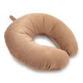 Travel pillow, Velvet, Beige, 33x33cm Travel pillow, Velvet, Beige, 33x33cm