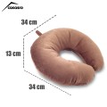 Travel pillow, Velvet, Cappuccino, 33x33cm Travel pillow, Velvet, Cappuccino, 33x33cm