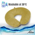 Travel pillow, Velvet, Yellow, 33x33cm Travel pillow, Velvet, Yellow, 33x33cm