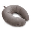 Travel pillow, Velvet, Gray, 33x33cm Travel pillow, Velvet, Gray, 33x33cm