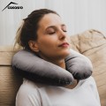 Travel pillow, Velvet, Gray, 33x33cm Travel pillow, Velvet, Gray, 33x33cm