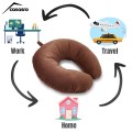 Travel pillow, Velvet, Brown, 33x33cm Travel pillow, Velvet, Brown, 33x33cm