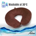 Travel pillow, Velvet, Brown, 33x33cm Travel pillow, Velvet, Brown, 33x33cm