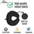 Travel pillow, Velvet, Black, 33x33cm Travel pillow, Velvet, Black, 33x33cm