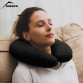 Travel pillow, Velvet, Black, 33x33cm Travel pillow, Velvet, Black, 33x33cm