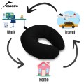 Travel pillow, Velvet, Black, 33x33cm Travel pillow, Velvet, Black, 33x33cm