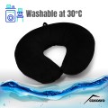 Travel pillow, Velvet, Black, 33x33cm Travel pillow, Velvet, Black, 33x33cm