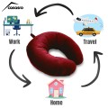 Travel pillow, Velvet, Burgundy, 33x33cm Travel pillow, Velvet, Burgundy, 33x33cm