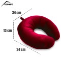 Travel pillow, Velvet, Burgundy, 33x33cm Travel pillow, Velvet, Burgundy, 33x33cm