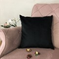 Decorative Pillow, Lux Velvet, Black, 45x45 cm