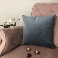 Decorative Pillow, Lux Velvet, Dark Gray, 45x45 cm