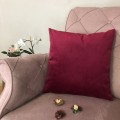 Decorative Pillow, Lux Velvet, Burgundy, 45x45 cm
