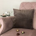 Decorative Pillow, Lux Velvet, Brown, 45x45 cm