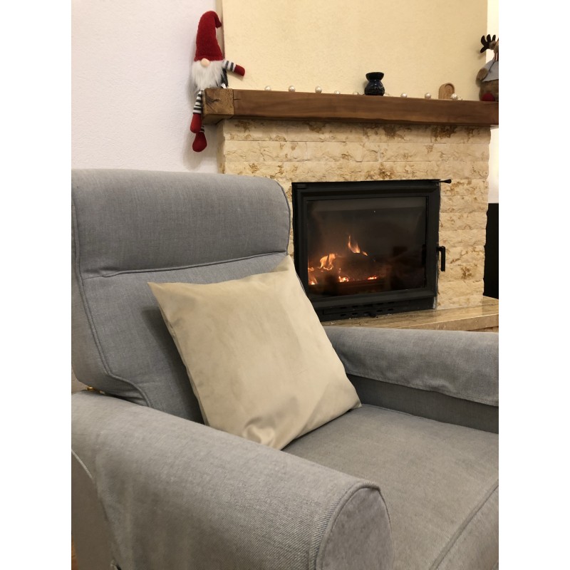 Decorative Pillow, Lux Velvet, Beige, 45x45 cm