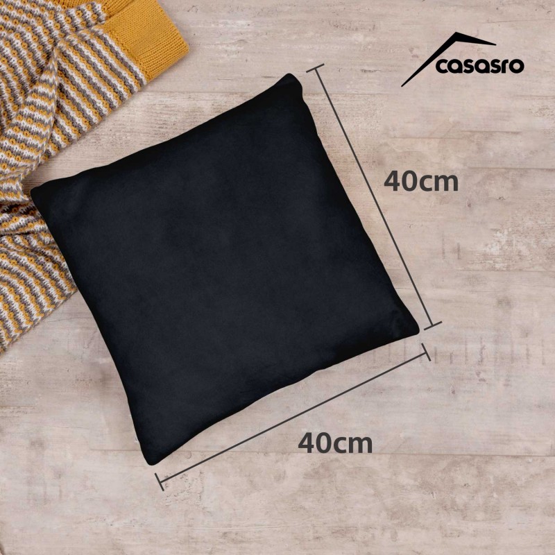 Set of 2 Decorative Pillows, Lux Velvet, Anthracite, 45x45 cm Set of 2 Decorative Pillows, Lux Velvet, Anthracite, 45x45 cm