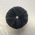 Decorative pillow, Round, Elegant, Lux Velvet, Anthracite, 38cm