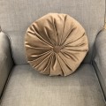 Decorative pillow, Round, Lux Velvet, Cappuccino, 38cm