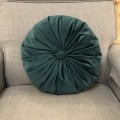 Decorative pillow, Round, Lux Velvet, Green, 38cm