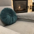 Decorative pillow, Round, Lux Velvet, Green, 38cm