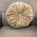 Perna Decorativa, Rotunda, Catifea Lux, Crem, 38cm