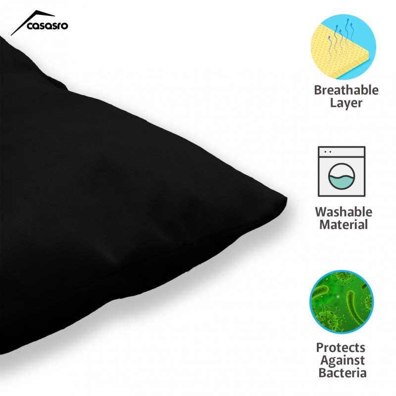 Pet Pillow, Velvet, Rectangle, Black, 65x50x15cm Pet Pillow, Velvet, Rectangle, Black, 65x50x15cm