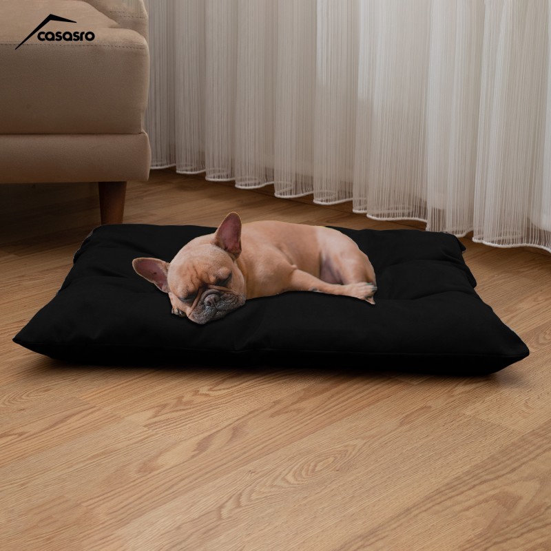 Pet Pillow, Velvet, Rectangle, Black, 65x50x15cm Pet Pillow, Velvet, Rectangle, Black, 65x50x15cm