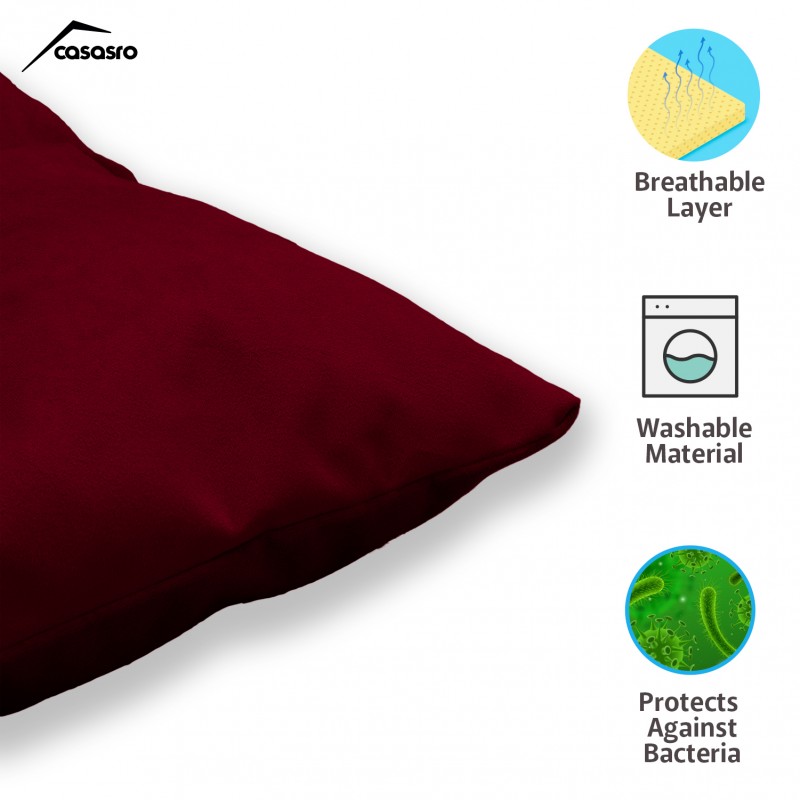 Pet Pillow, Velvet, Rectangle, Burgundy, 65x50x15cm Pet Pillow, Velvet, Rectangle, Burgundy, 65x50x15cm
