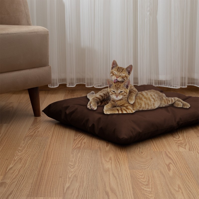 Pet Pillow, Velvet, Rectangle, Brown, 65x50x15cm Pet Pillow, Velvet, Rectangle, Brown, 65x50x15cm