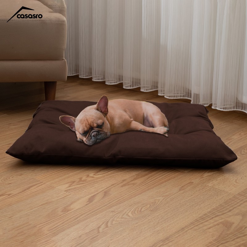 Pet Pillow, Velvet, Rectangle, Brown, 65x50x15cm Pet Pillow, Velvet, Rectangle, Brown, 65x50x15cm