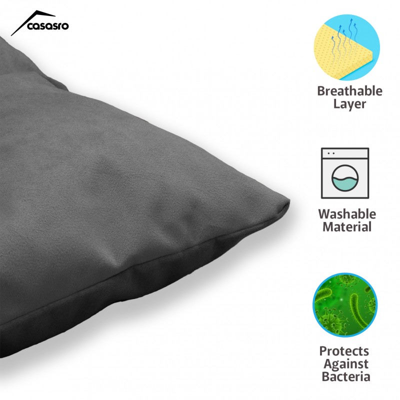 Pet Pillow, Velvet, Rectangle, Gray, 65x50x15cm Pet Pillow, Velvet, Rectangle, Gray, 65x50x15cm