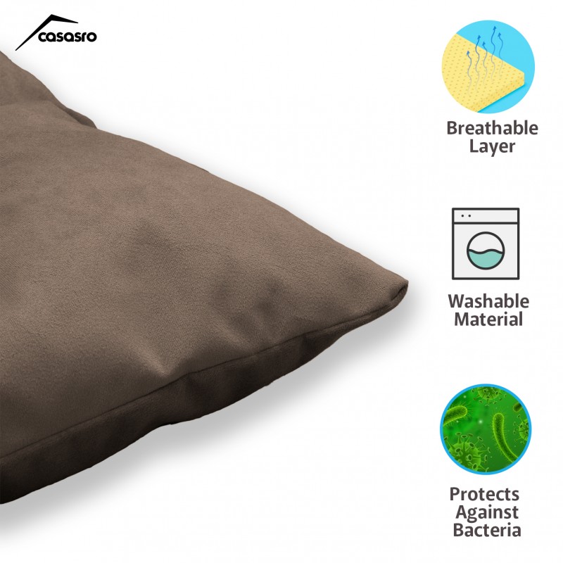 Pet Pillow, Velvet, Rectangle, Cream, 65x50x15cm Pet Pillow, Velvet, Rectangle, Cream, 65x50x15cm
