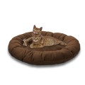 Pat pentru animale din catifea Lux, Rotunda, Auriu, 65cm