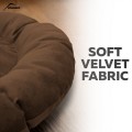 Pat pentru animale din catifea Lux, Rotunda, Auriu, 65cm