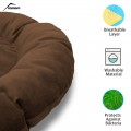 Pat pentru animale din catifea Lux, Rotunda, Auriu, 65cm