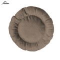 Pat pentru animale din catifea Lux, Rotunda, Bej, 65cm