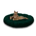 Pet Pillow, Velvet, Round, Green, 65cm