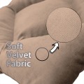 Seat Cushion, Lux Velvet, Beige, 40x40 cm Seat Cushion, Lux Velvet, Beige, 40x40 cm