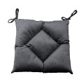 Seat Cushion, Lux Velvet, Gray, 40x40 cm Seat Cushion, Lux Velvet, Gray, 40x40 cm