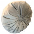 Perna Decorativa, Rotunda, Catifea Lux, Gri, 38cm