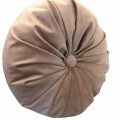 Decorative pillow, Round, Lux Velvet, Cappuccino, 38cm
